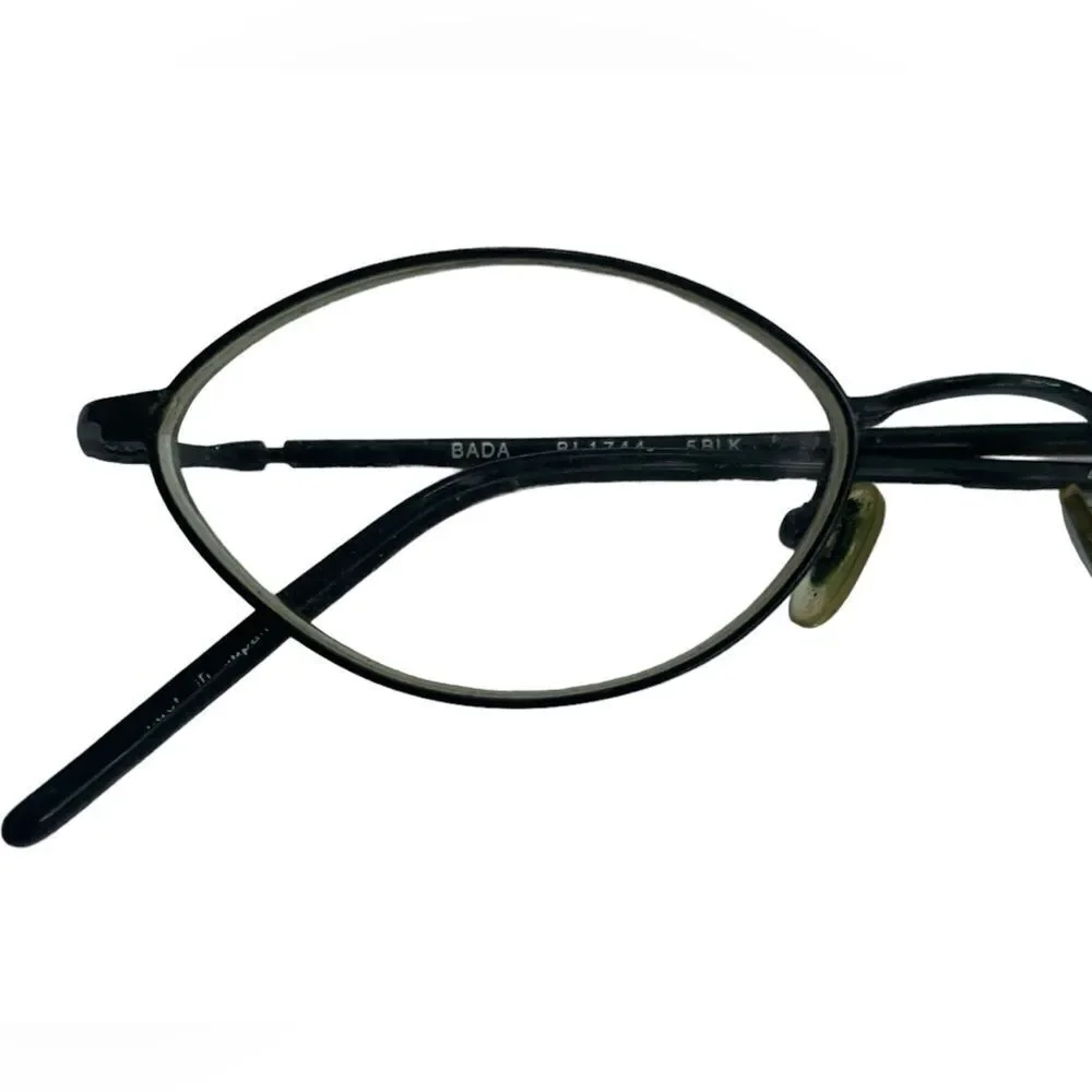 BADA Rare Vintage BL 1744 5BLK Black & Brown Metal Frame Glasses - Picture 9 of 9